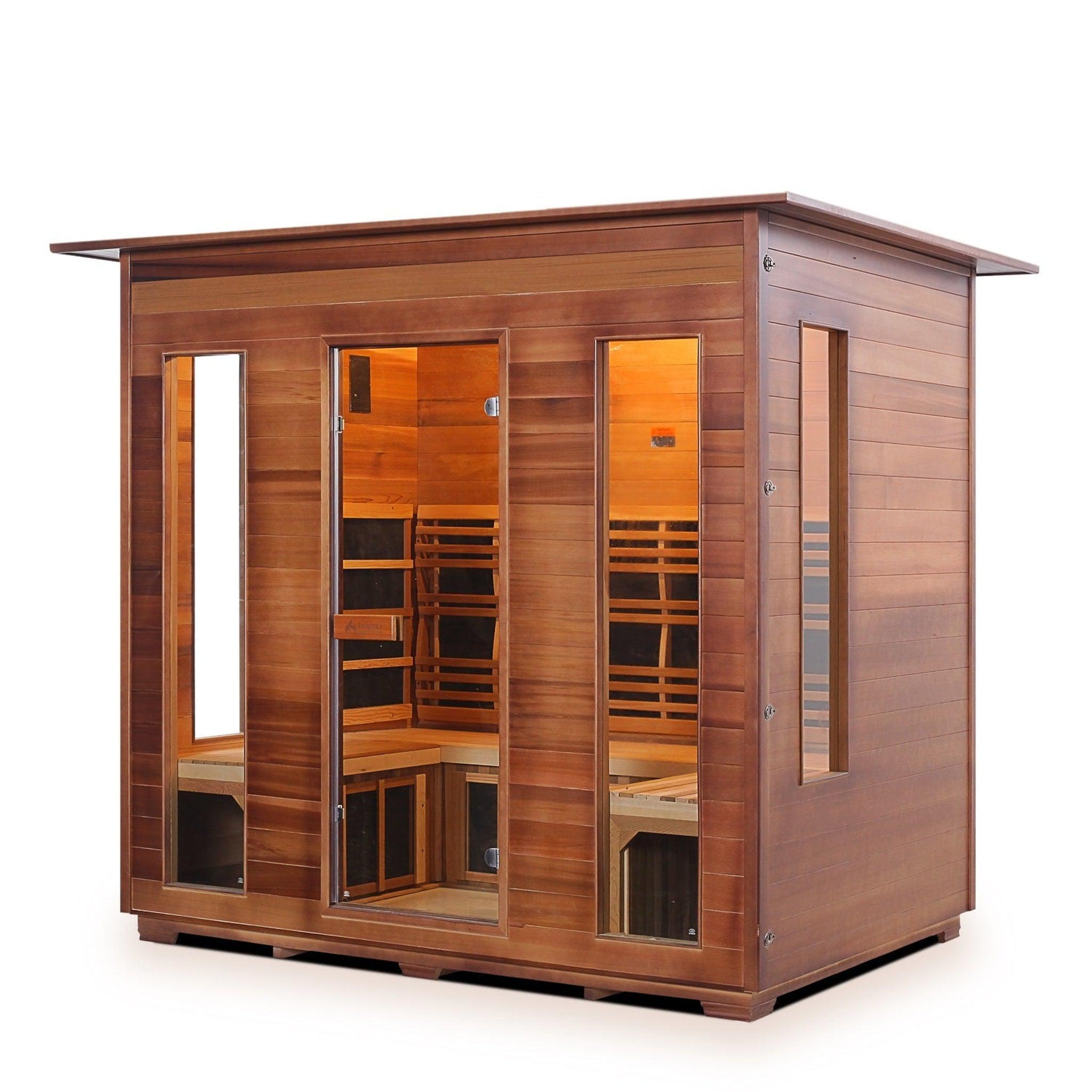 Enlighten Sauna, Enlighten InfraNature Duet Diamond 5-Person Hybrid Infrared/Traditional Indoor Sauna