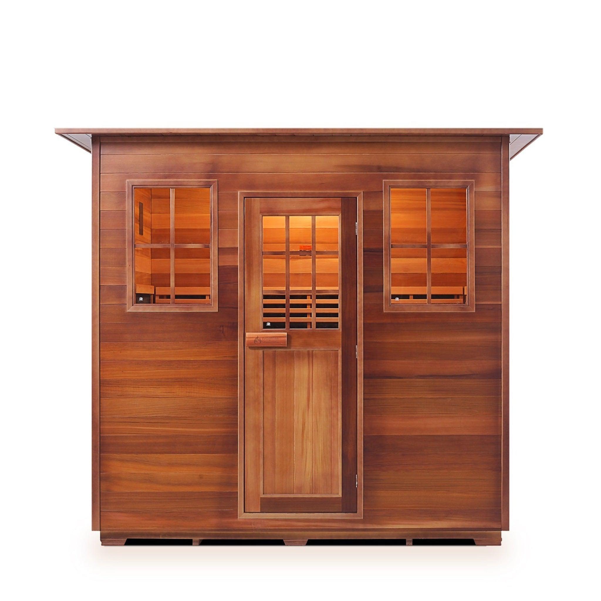 Enlighten Sauna, Enlighten InfraNature Duet Sapphire 5-Person Hybrid Infrared/Traditional Indoor Sauna