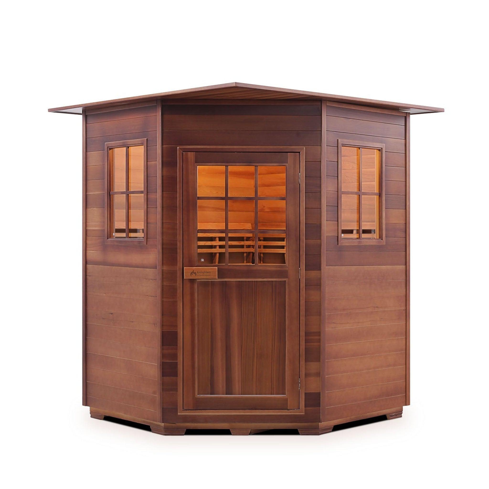 Enlighten Sauna, Enlighten SaunaTerra MoonLight 4-Person Corner Dry Traditional Indoor Sauna