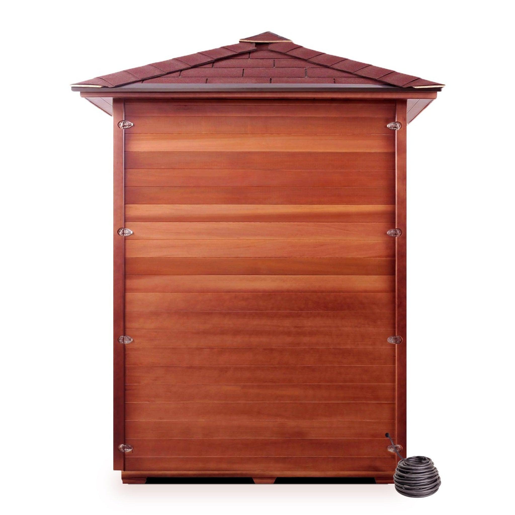 Enlighten Sauna, Enlighten SaunaTerra SunRise 2-Person Peak Roof Dry Traditional Outdoor Sauna