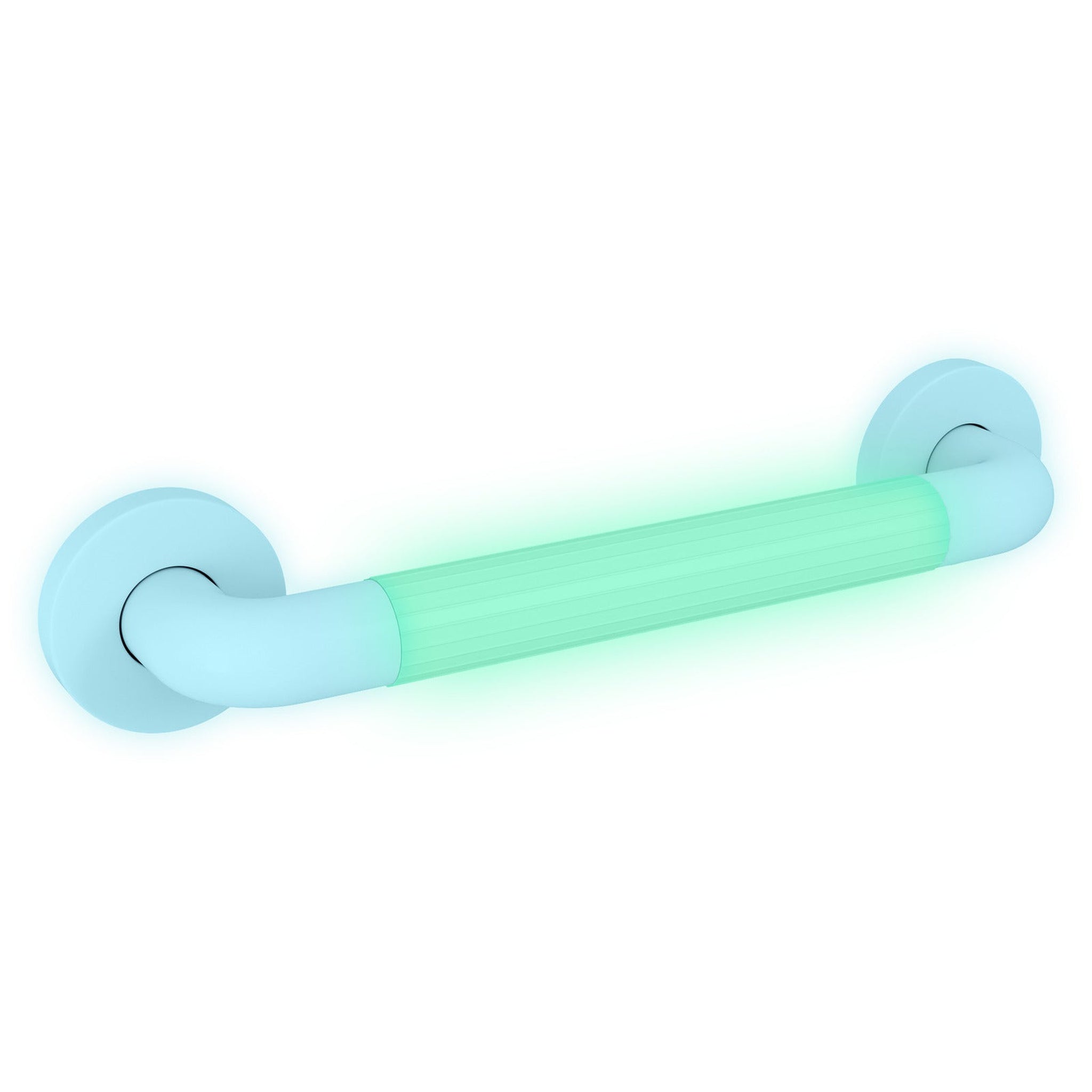 Evekare, Evekare 12" Green/Blue Night Glow ABS Plastic Grab Bar With Ridged Center Surface