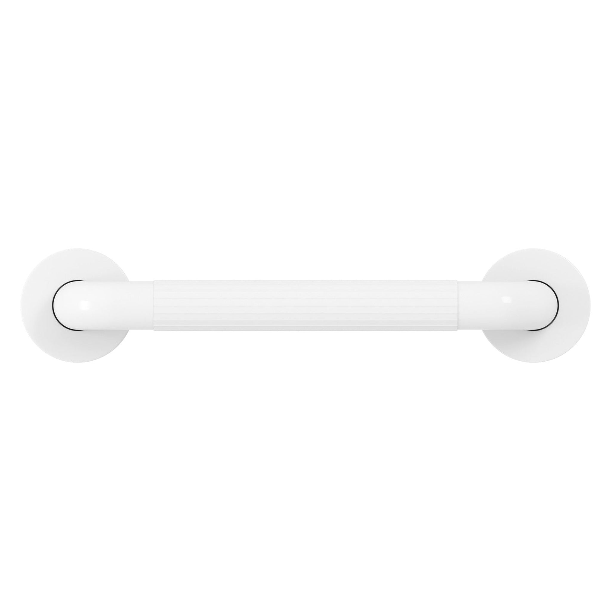 Evekare, Evekare 12" White ABS Plastic Grab Bar With Ridged Center Surface