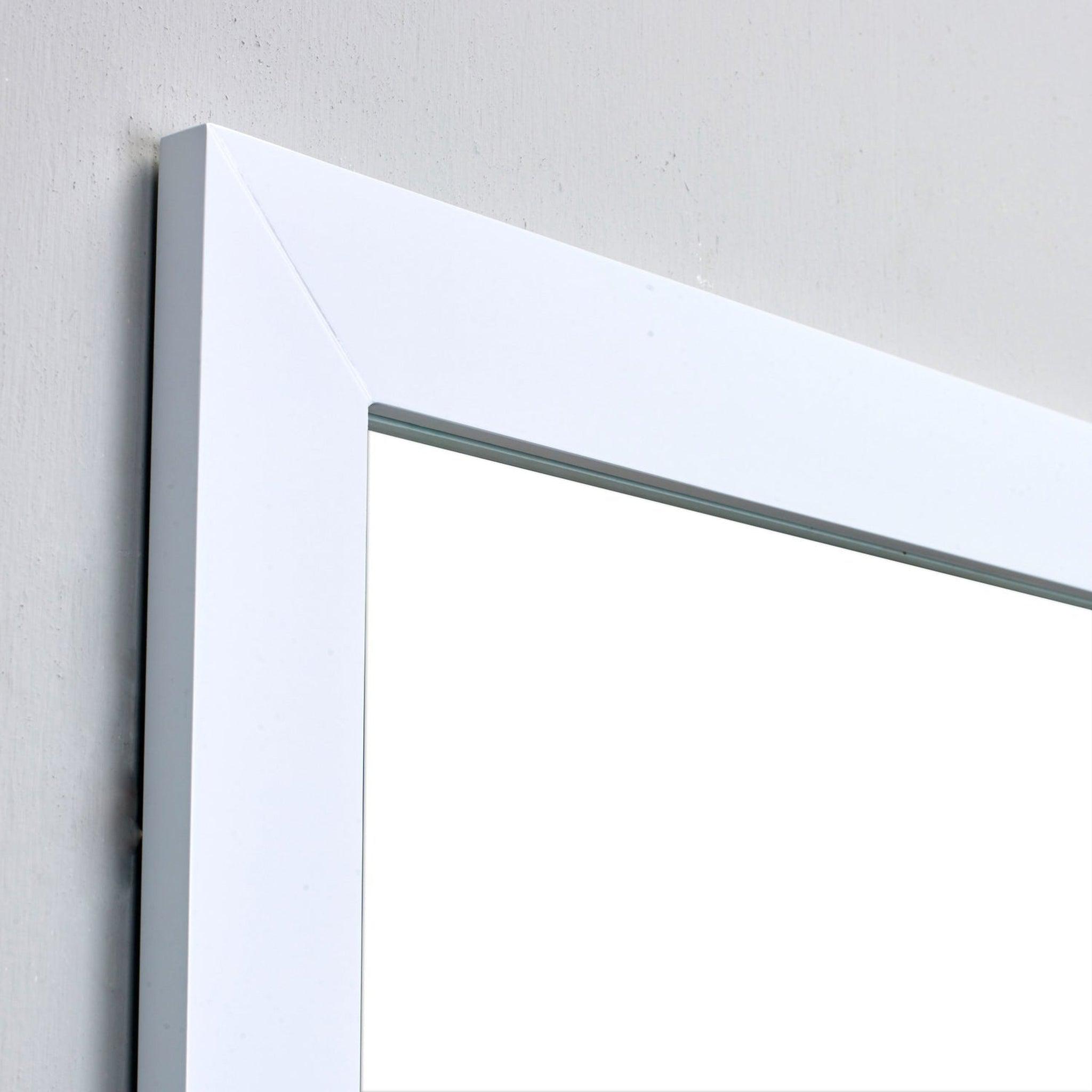 Eviva, Eviva 30” x 30” New York Wall-Mounted Bathroom Mirror With White Full Frame