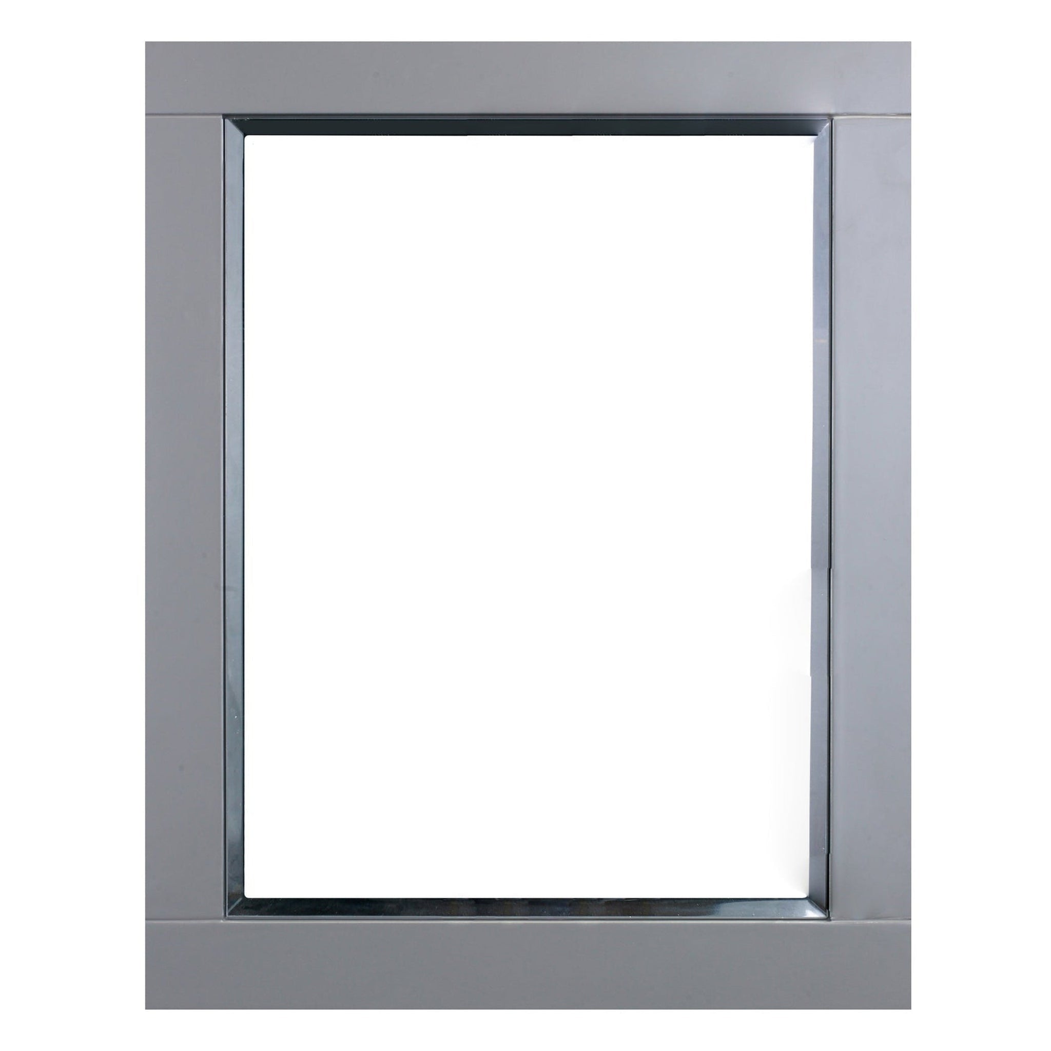 Eviva, Eviva Aberdeen 24" x 30" Gray Framed Bathroom Wall-Mounted Mirror