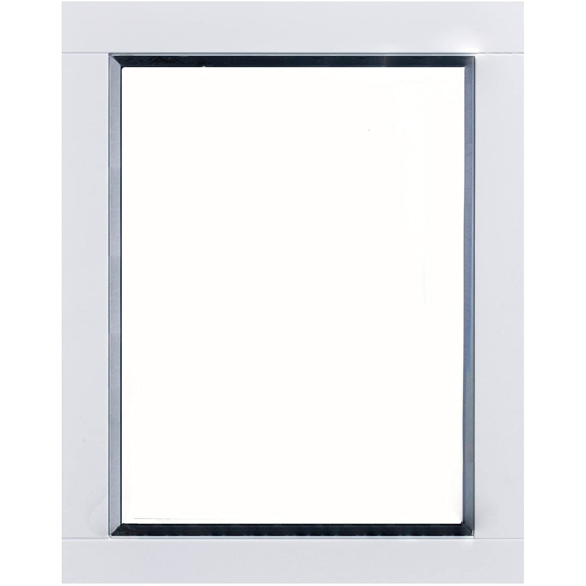 Eviva, Eviva Aberdeen 24" x 30" White Framed Bathroom Wall-Mounted Mirror