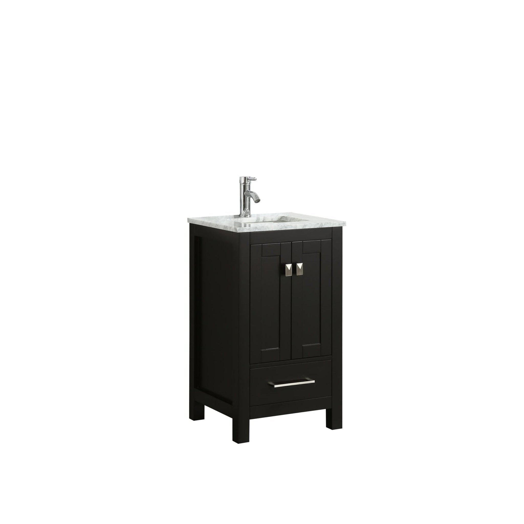 Eviva, Eviva Aberdeen 24” x 34” Espresso Freestanding Bathroom Vanity With Single Undermount Sink