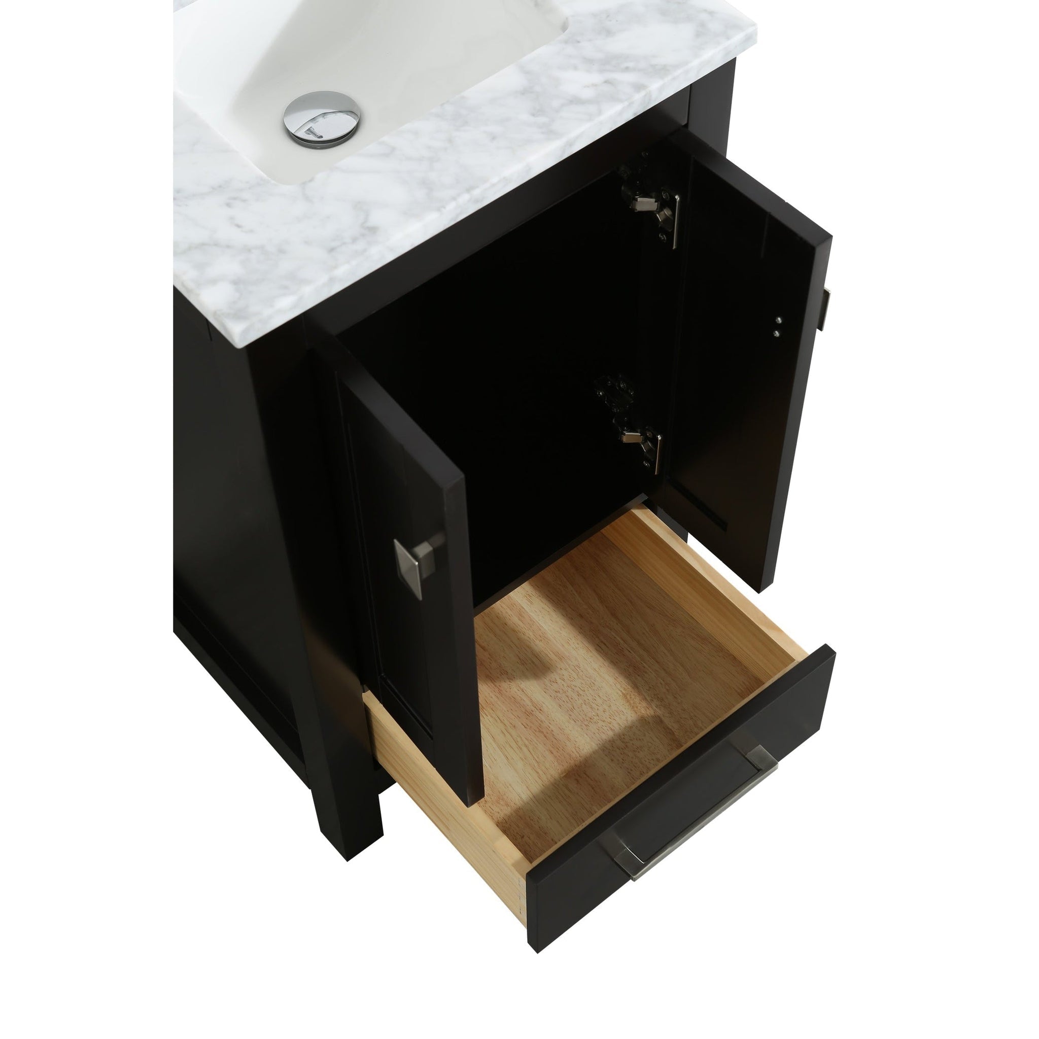 Eviva, Eviva Aberdeen 24” x 34” Espresso Freestanding Bathroom Vanity With Single Undermount Sink