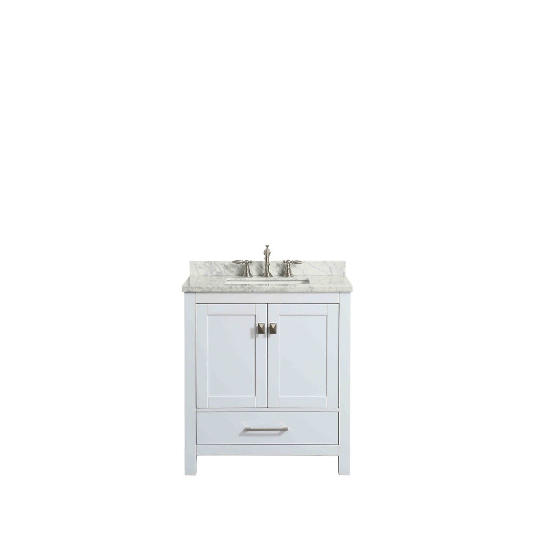 Eviva, Eviva Aberdeen 24" x 34" White Freestanding Bathroom Vanity With Single Undermount Sink