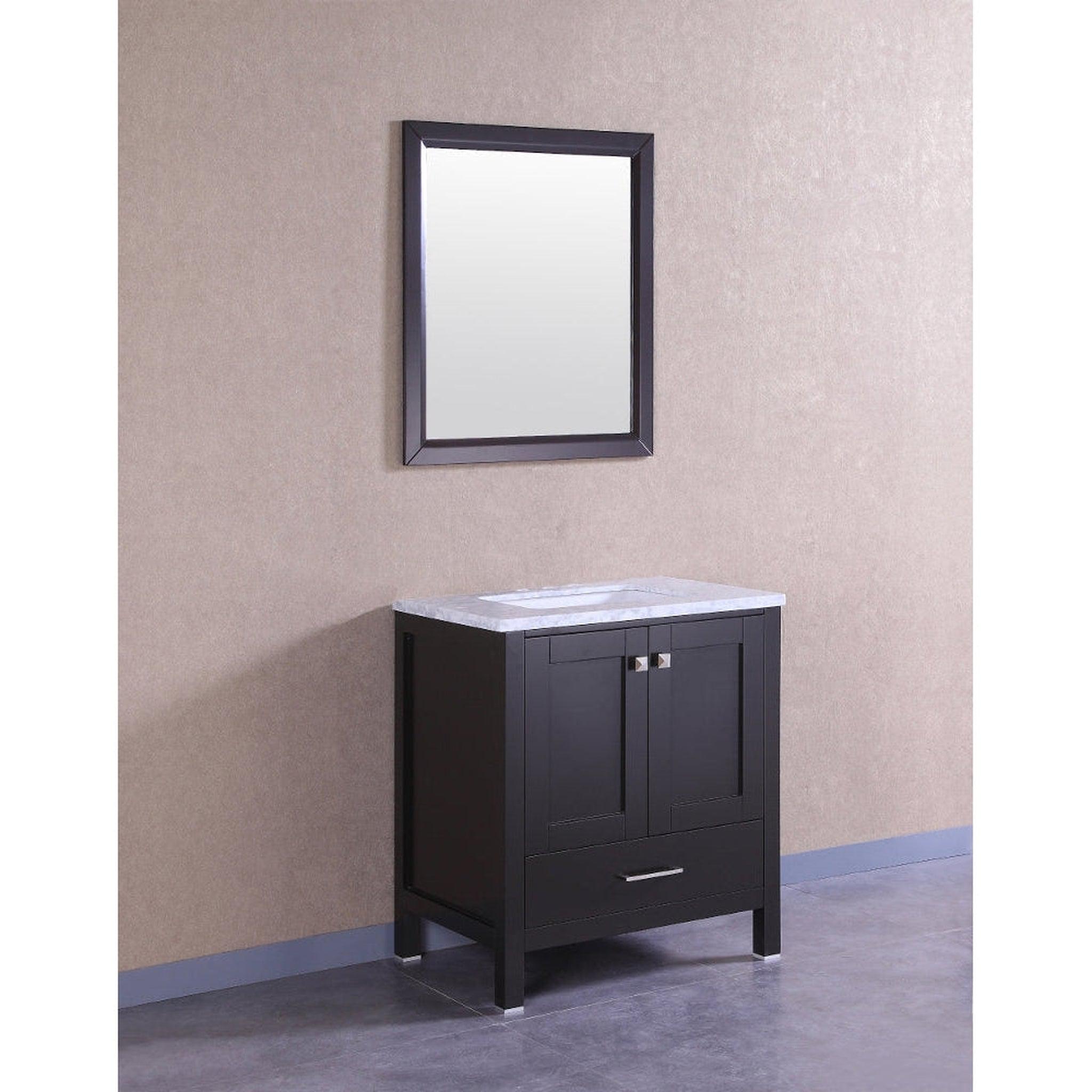 Eviva, Eviva Aberdeen 30” x 34” Espresso Freestanding Bathroom Vanity With Single Undermount Sink