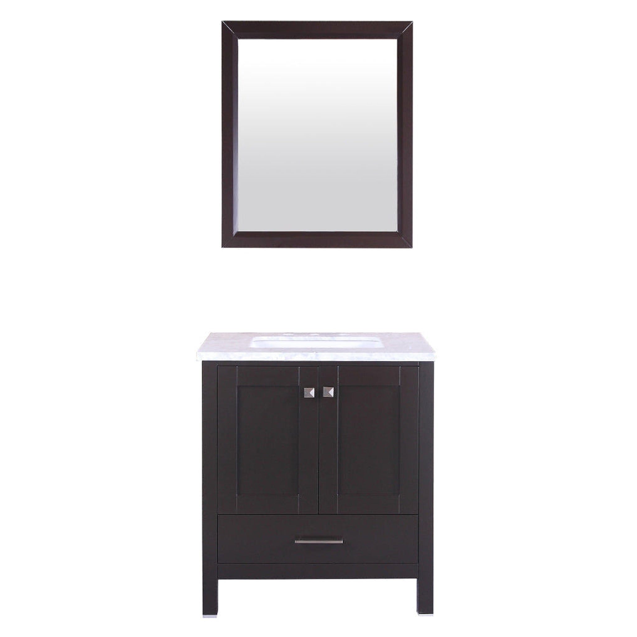 Eviva, Eviva Aberdeen 30” x 34” Espresso Freestanding Bathroom Vanity With Single Undermount Sink