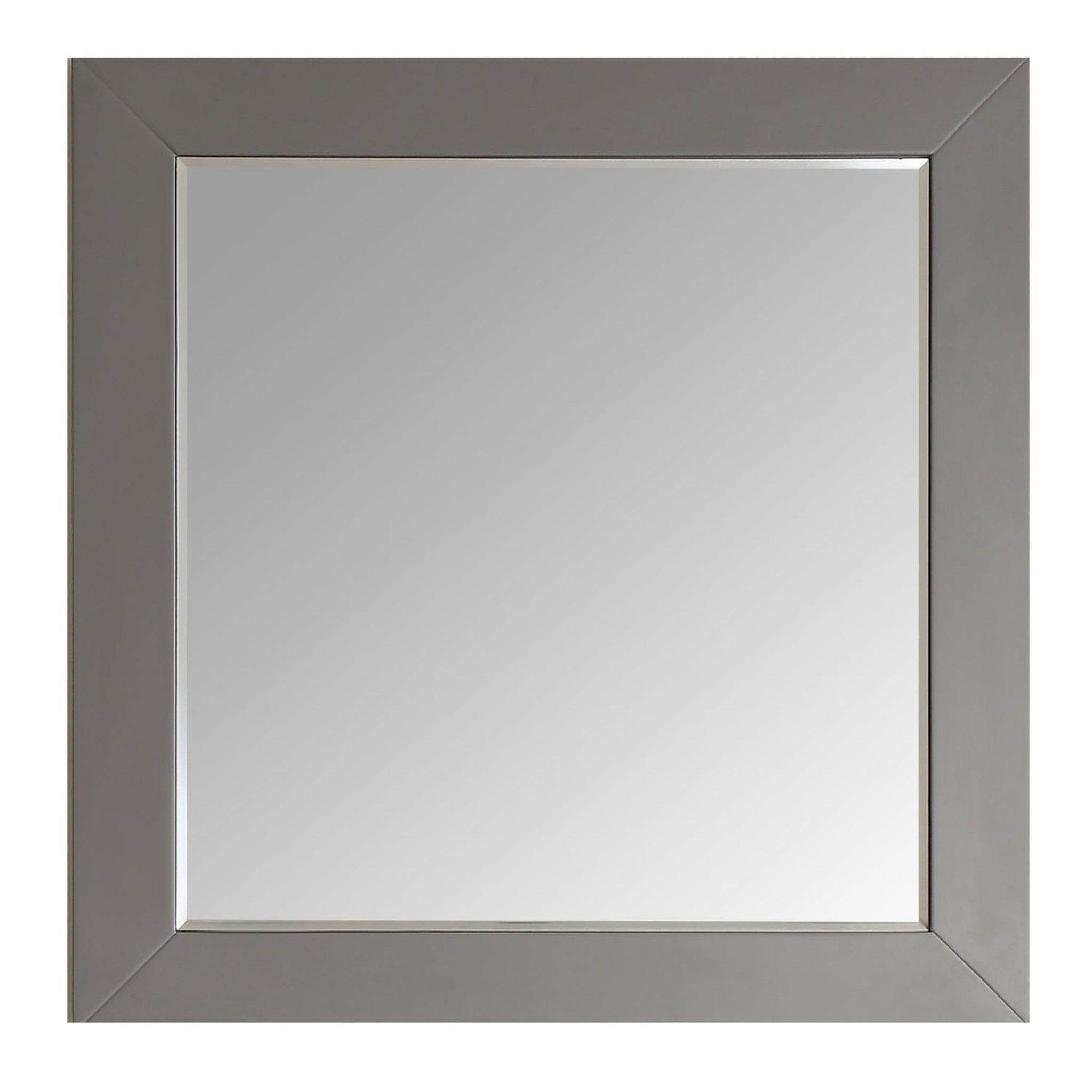 Eviva, Eviva Aberdeen 36" x 30" Gray Framed Bathroom Wall-Mounted Mirror