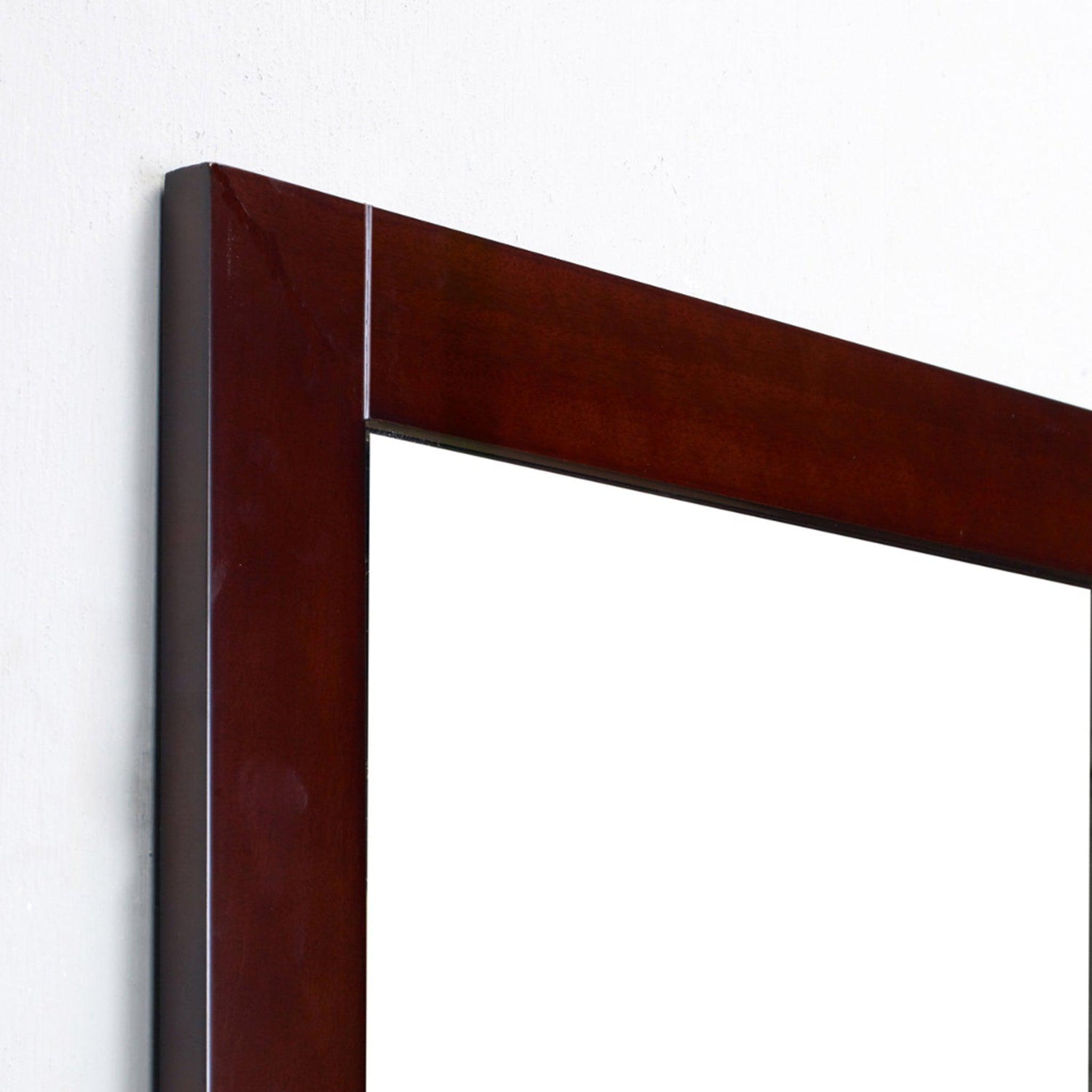 Eviva, Eviva Aberdeen 36" x 30" Teak Framed Bathroom Wall-Mounted Mirror