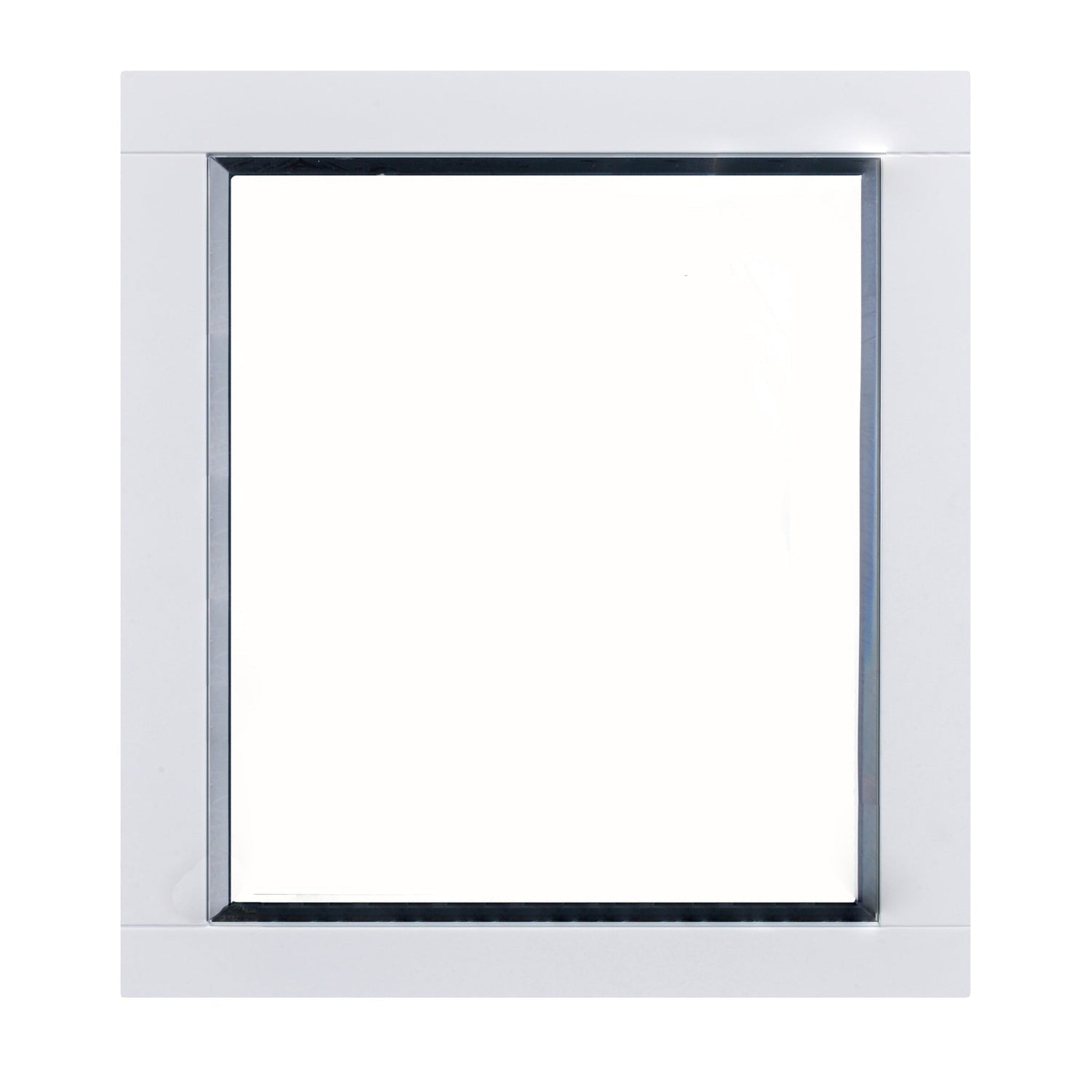 Eviva, Eviva Aberdeen 36" x 30" White Framed Bathroom Wall-Mounted Mirror