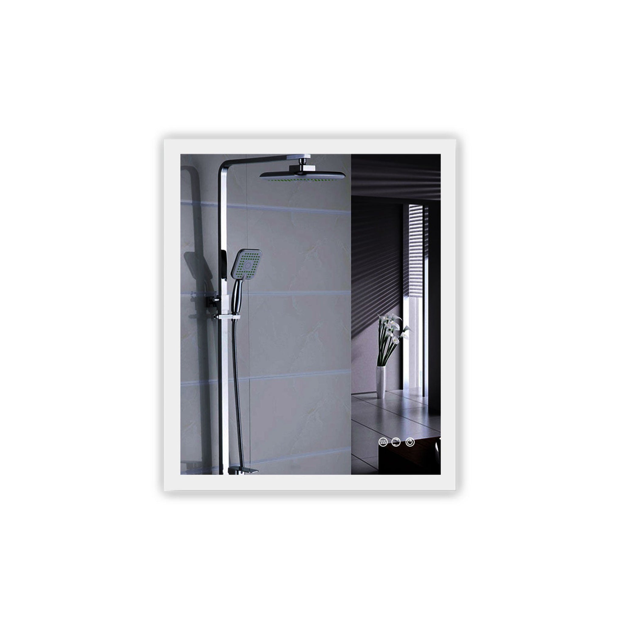 ExBrite, ExBrite Second Generation 30" x 36" Frameless LED Backlit Super Slim Bathroom Vanity Mirror With Night Light, Anti Fog, Dimmer, Touch Button and Waterproof IP44