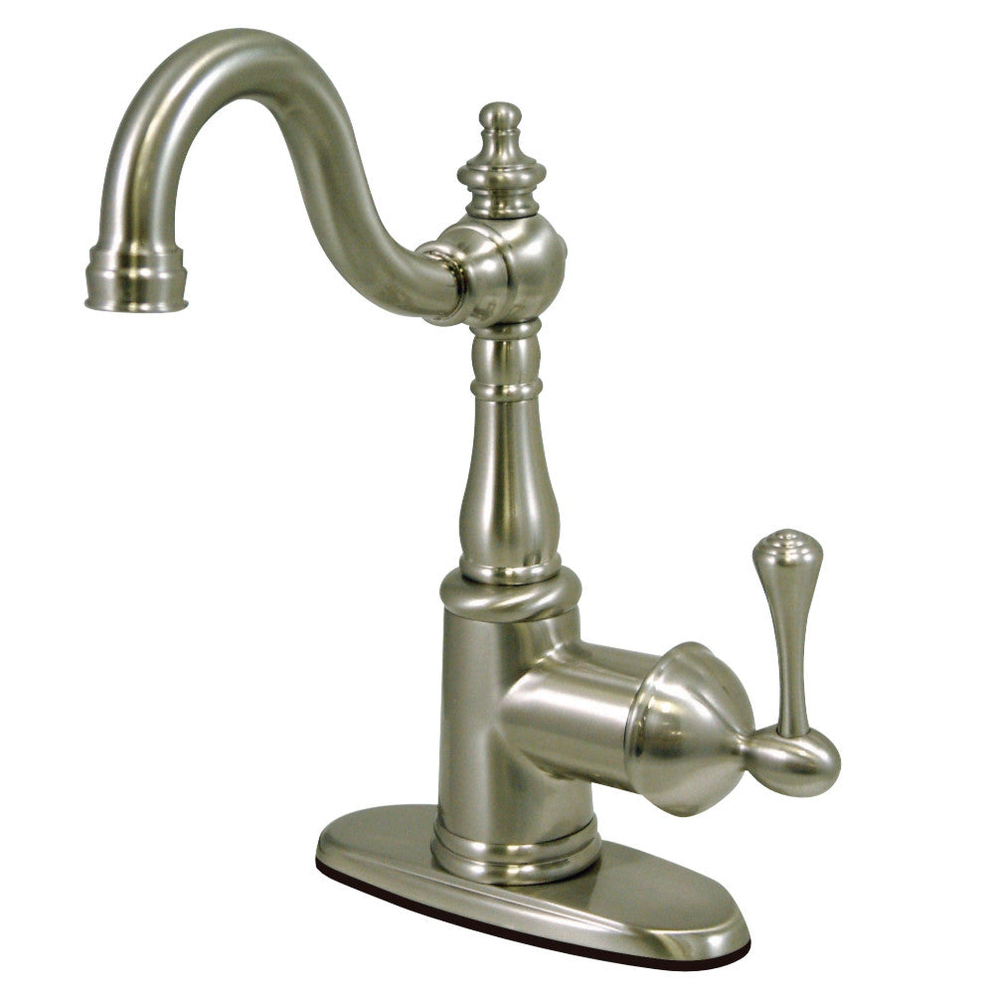 Kingston Brass, Fauceture FS7648BL Single-Handle 4 in. Centerset Bathroom Faucet, Brushed Nickel