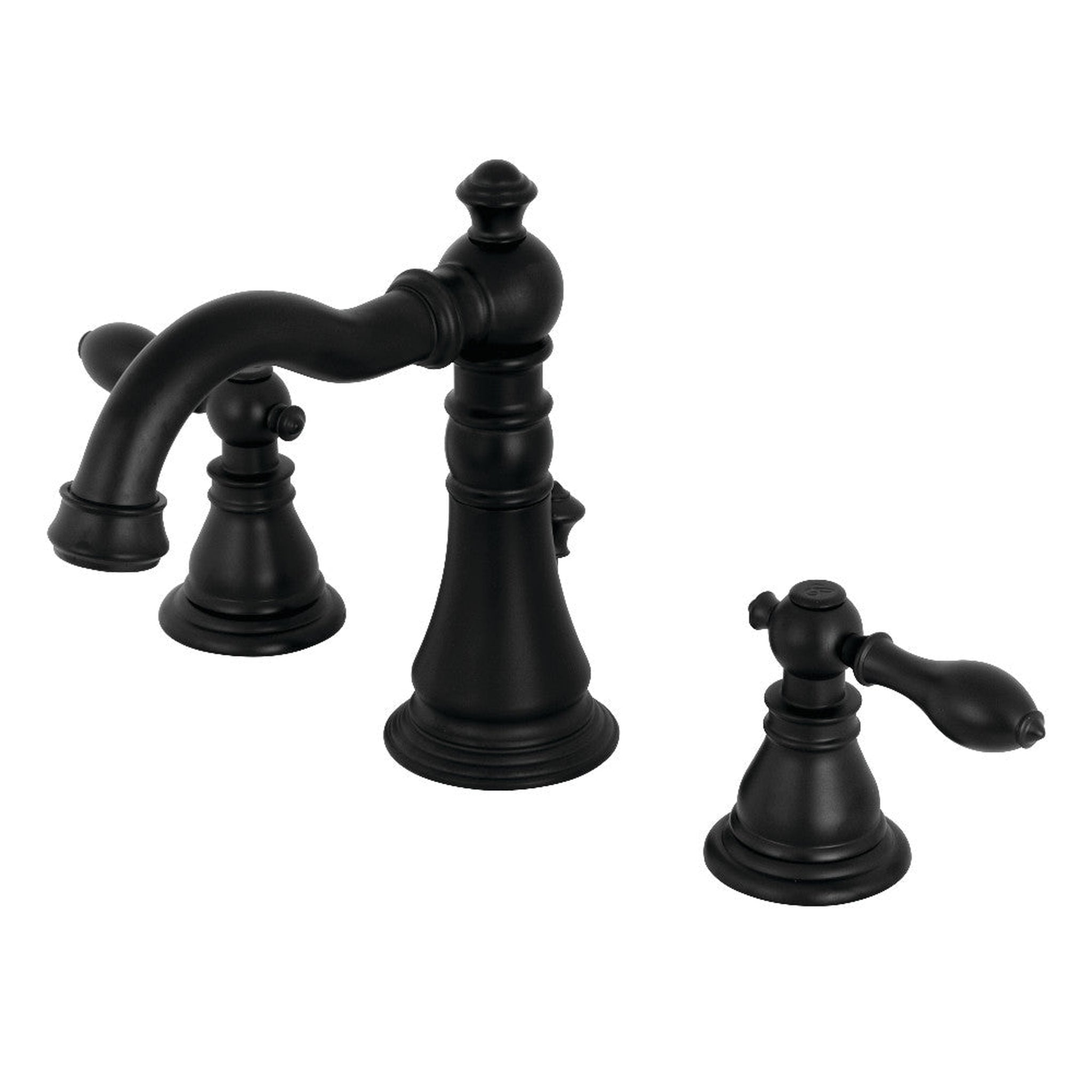 Kingston Brass, Fauceture FSC1970ACL American Classic Widespread Bathroom Faucet, Matte Black