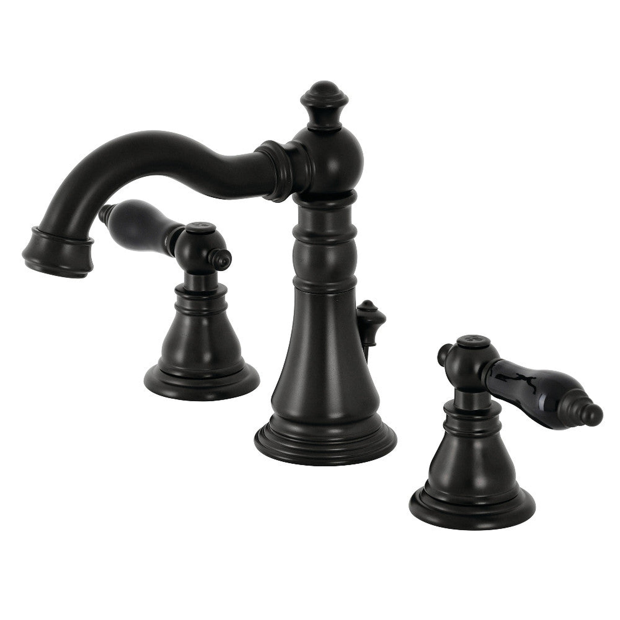 Kingston Brass, Fauceture FSC1970AKL Duchess Widespread Bathroom Faucet with Retail Pop-Up, Matte Black