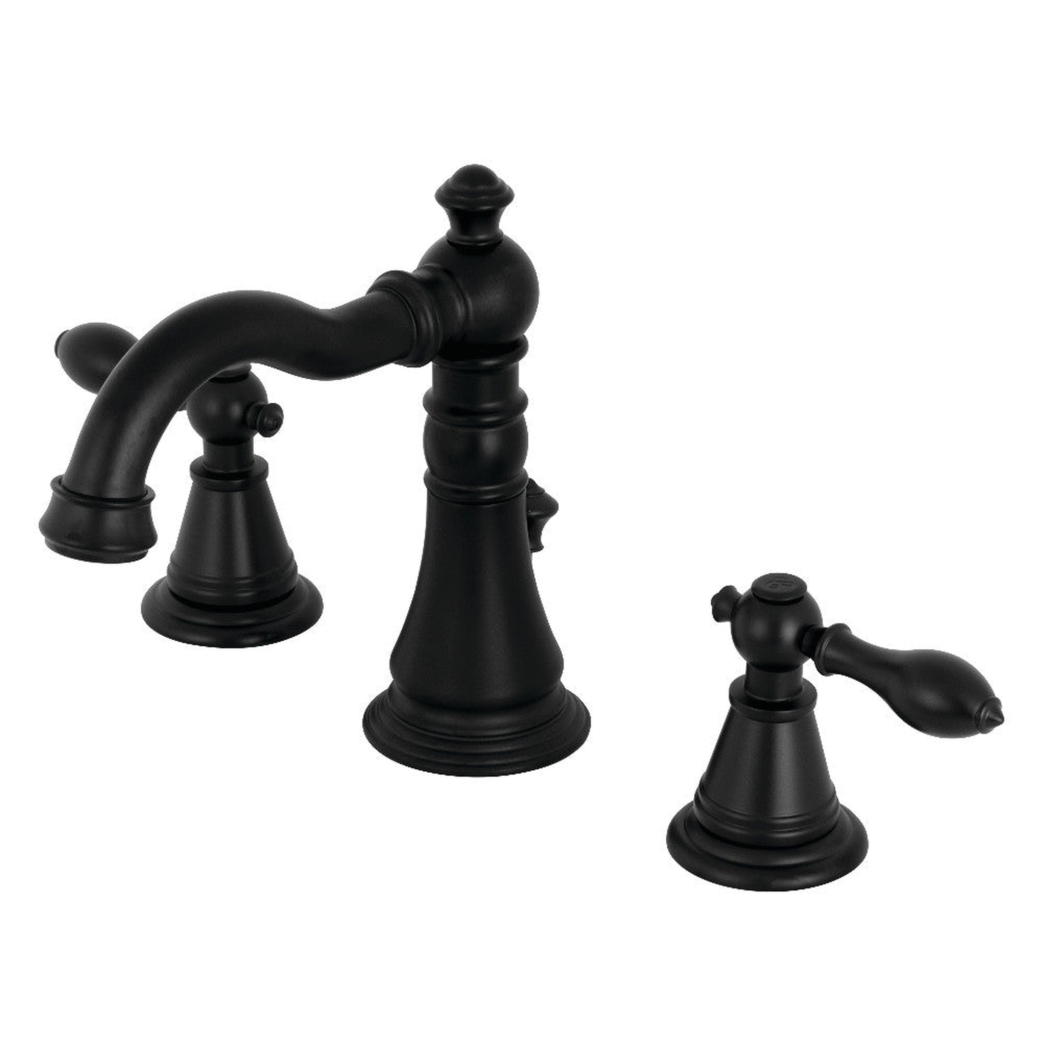 Kingston Brass, Fauceture FSC1970AL English Classic Widespread Bathroom Faucet, Matte Black