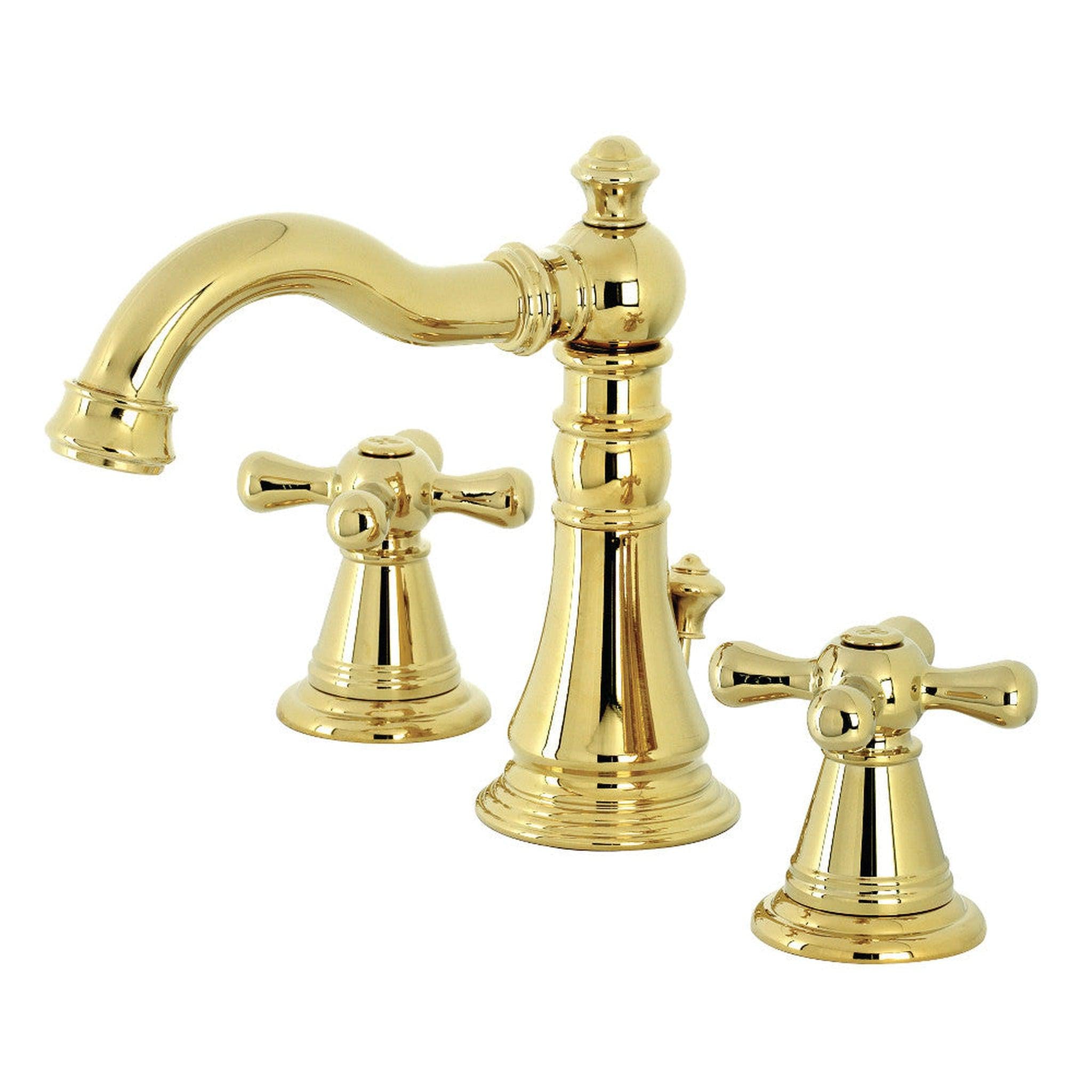 Kingston Brass, Fauceture FSC1972AAX American Classic 8 in. Widespread Bathroom Faucet, Polished Brass