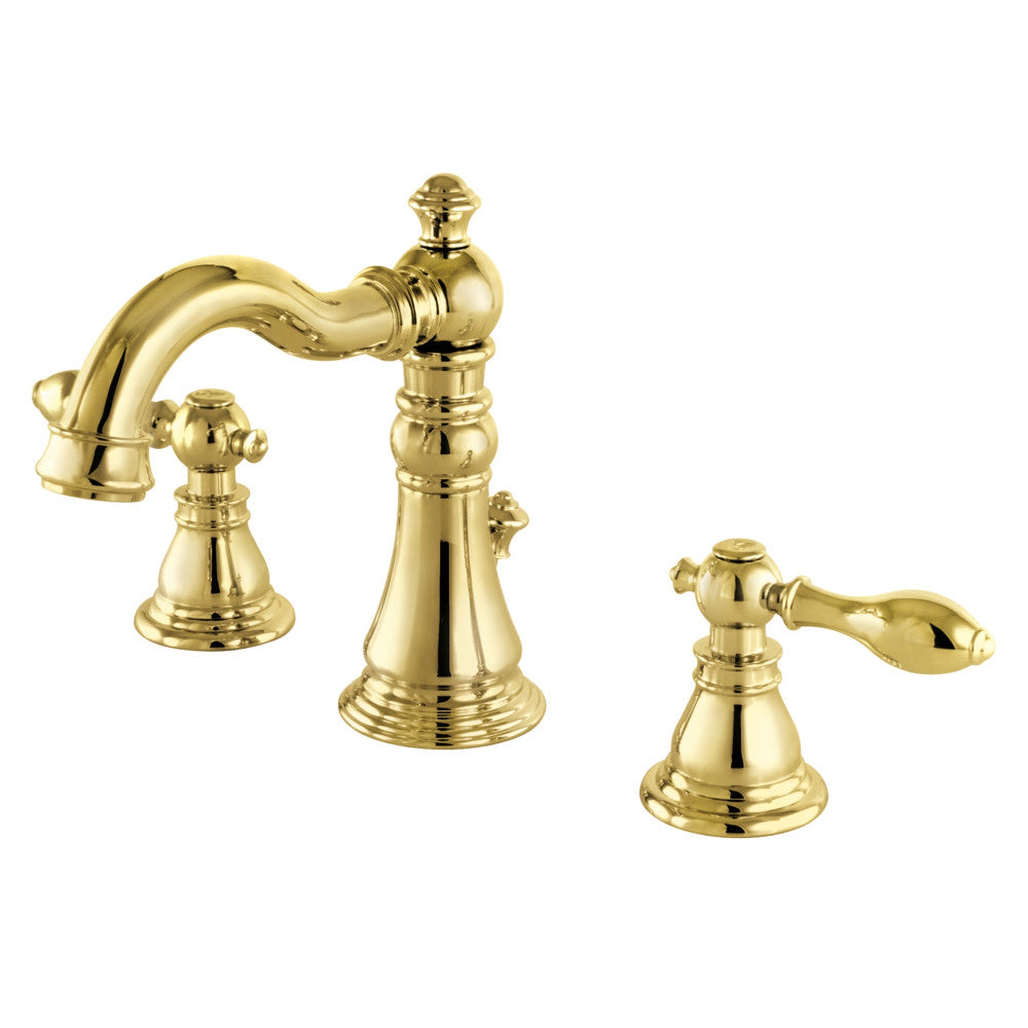 Kingston Brass, Fauceture FSC1972ACL American Classic Widespread Bathroom Faucet, Polished Brass