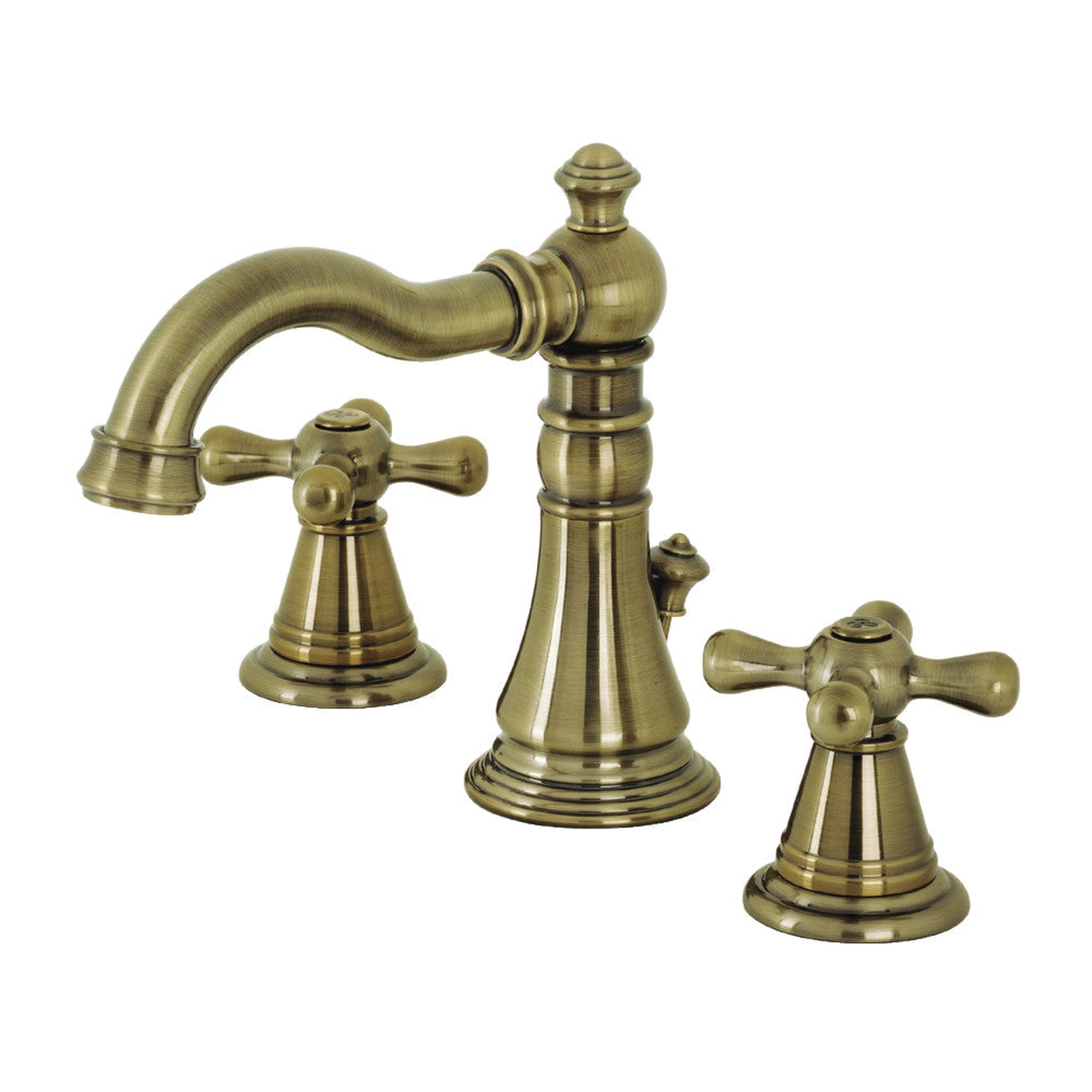 Kingston Brass, Fauceture FSC19733AAX American Classic 8 in. Widespread Bathroom Faucet, Antique Brass