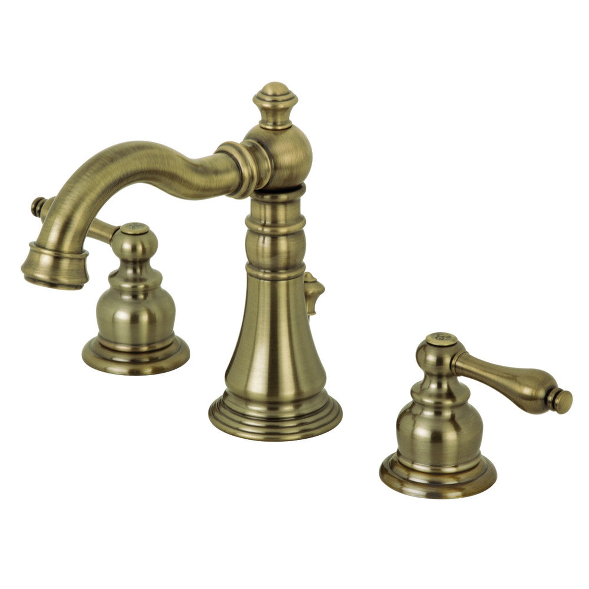 Kingston Brass, Fauceture FSC19733AL English Classic Widespread Bathroom Faucet, Antique Brass