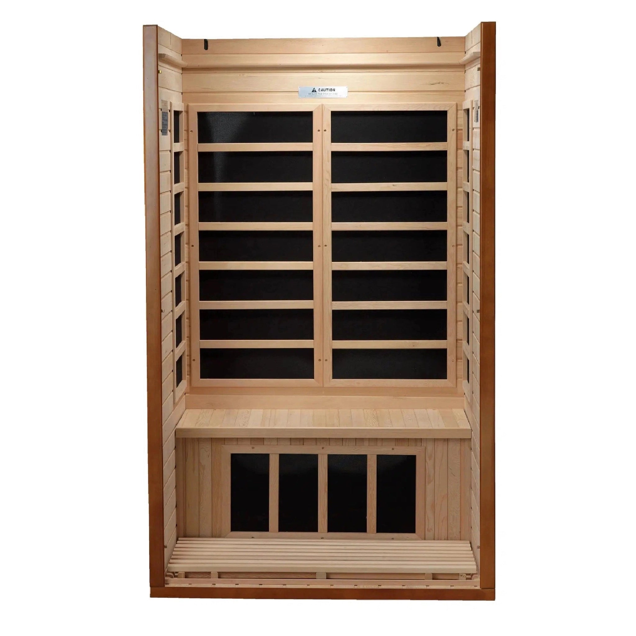 Golden Designs, Golden Designs Dynamic Barcelona 1-2 Person Low EMF FAR Infrared Carbon Sauna in Canadian Hemlock