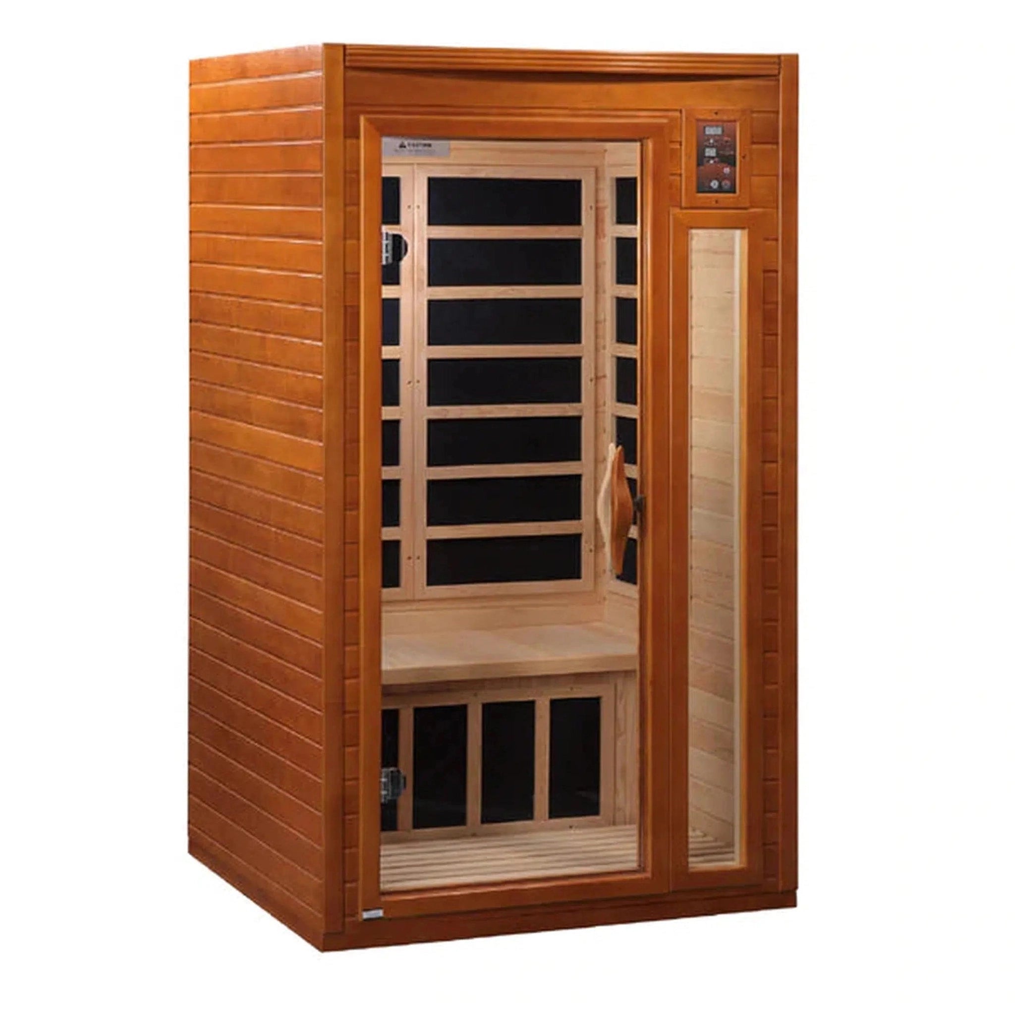 Golden Designs, Golden Designs Dynamic Barcelona 1-2 Person Low EMF FAR Infrared Carbon Sauna in Canadian Hemlock