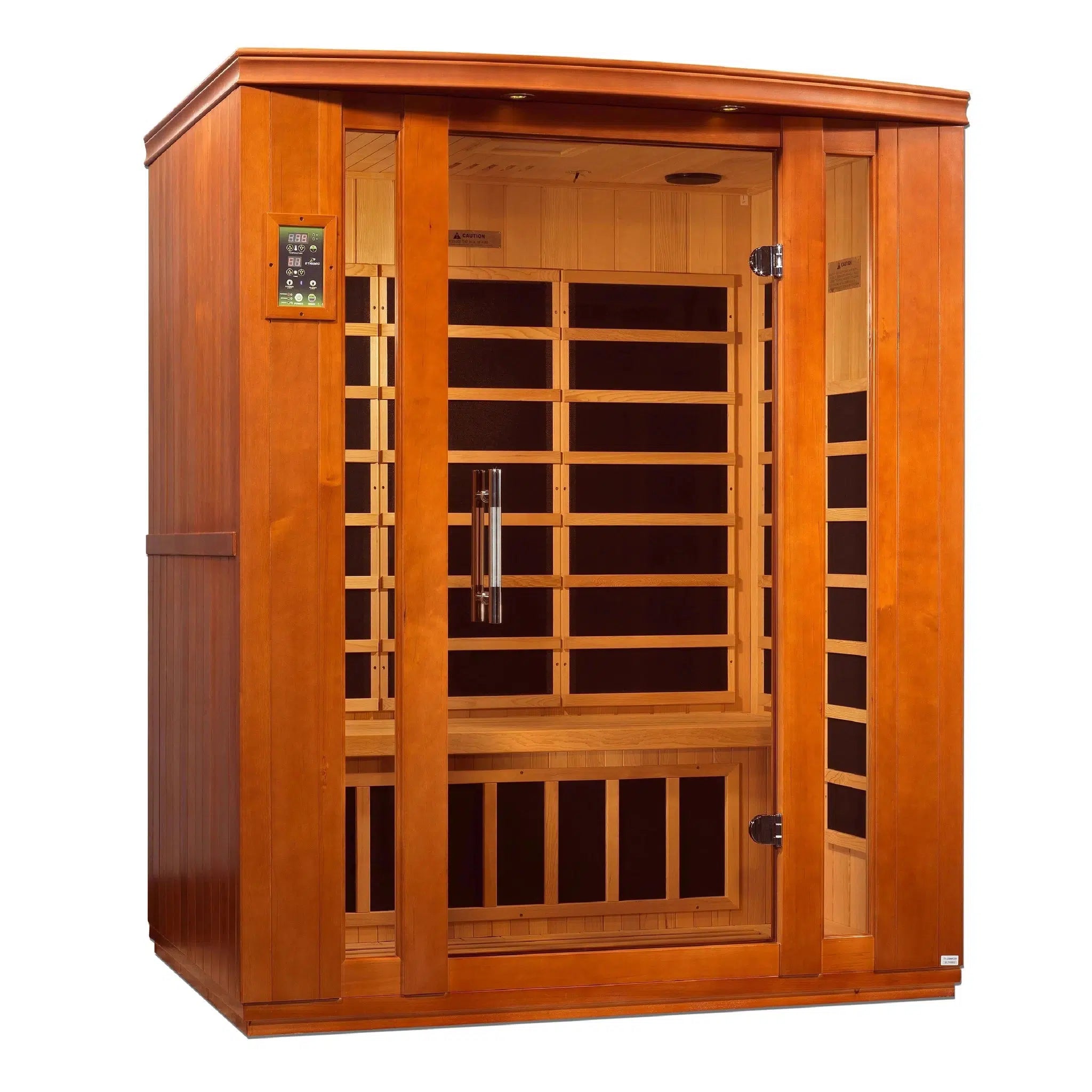 Golden Designs, Golden Designs Dynamic Bellagio 3-Person Low EMF FAR Infrared Carbon Sauna in Canadian Hemlock