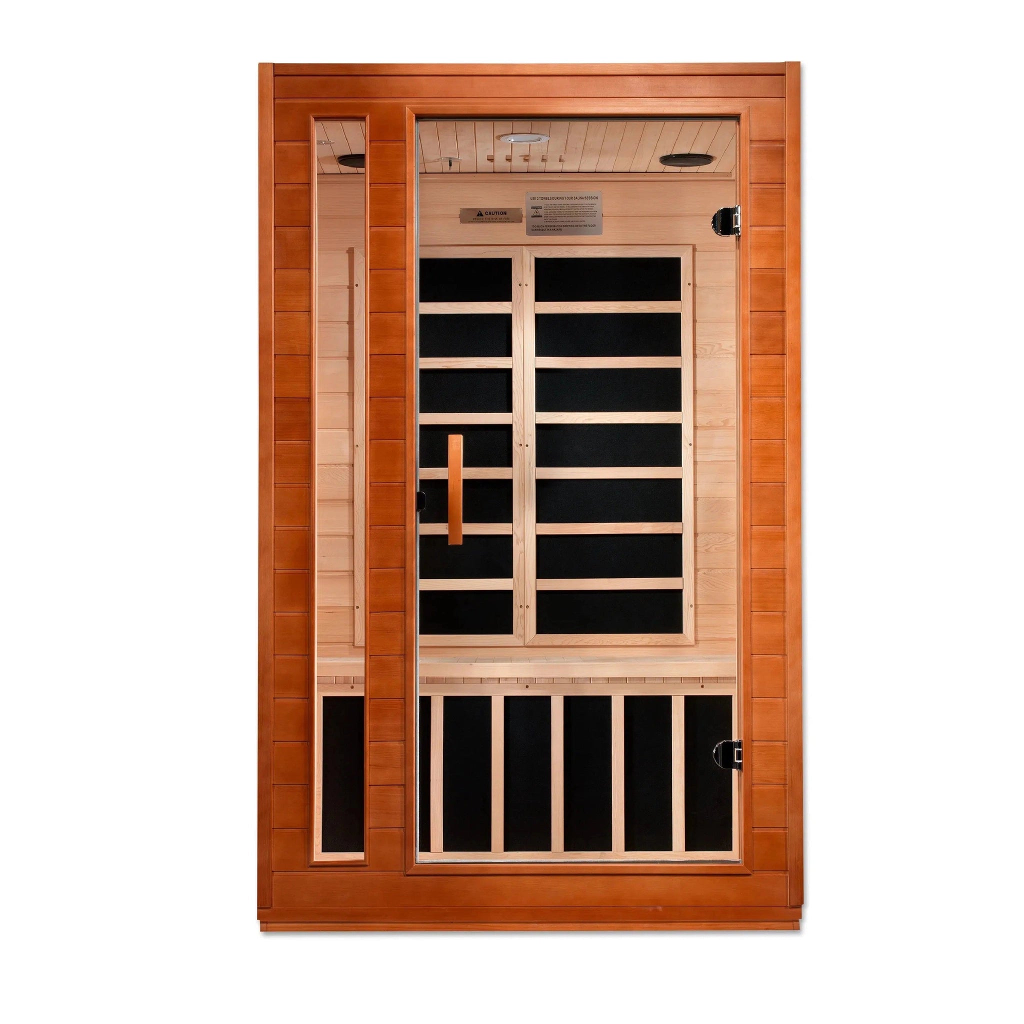 Golden Designs, Golden Designs Dynamic Cordoba Elite 2-Person Ultra Low EMF FAR Infrared Carbon Sauna in Canadian Hemlock