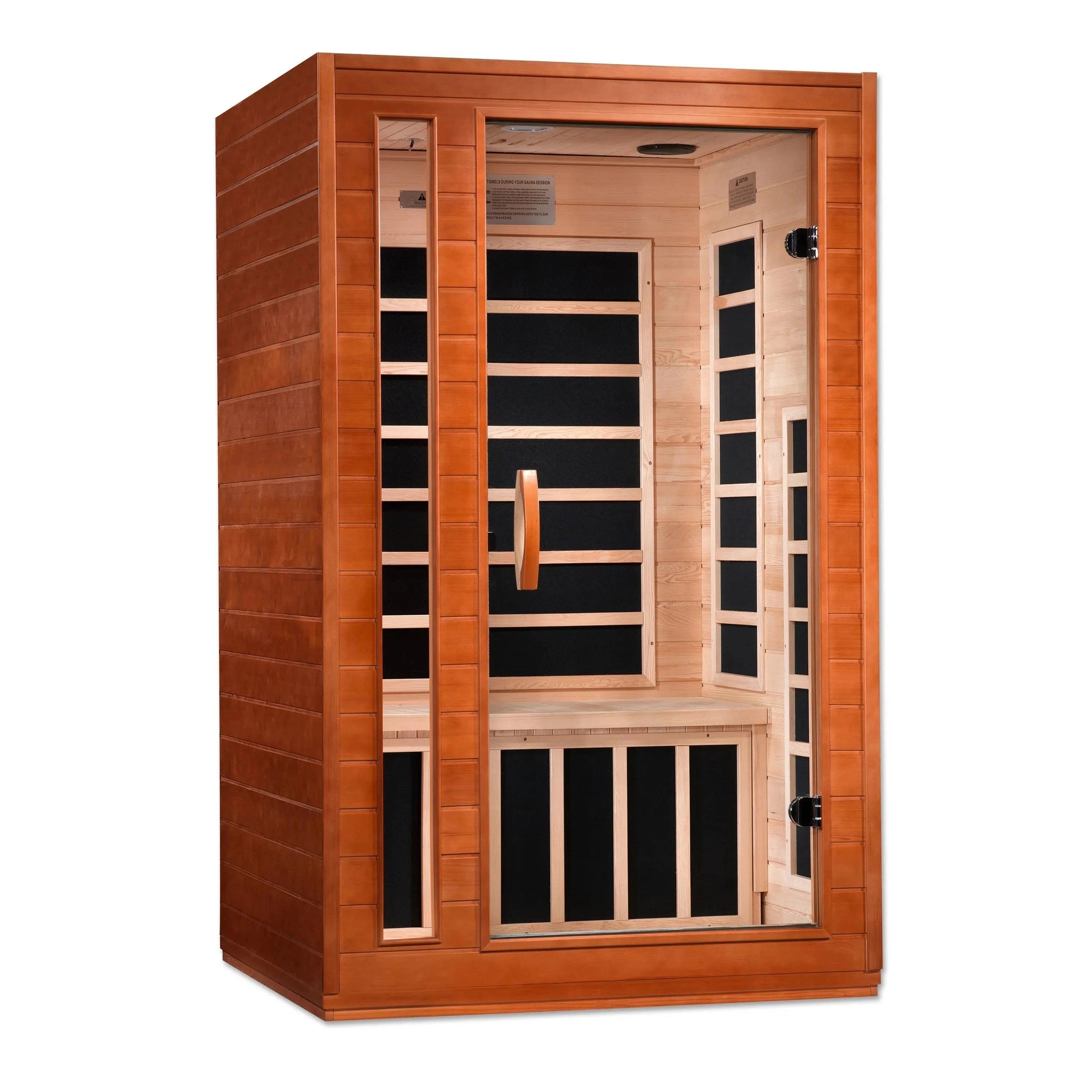 Golden Designs, Golden Designs Dynamic Cordoba Elite 2-Person Ultra Low EMF FAR Infrared Carbon Sauna in Canadian Hemlock