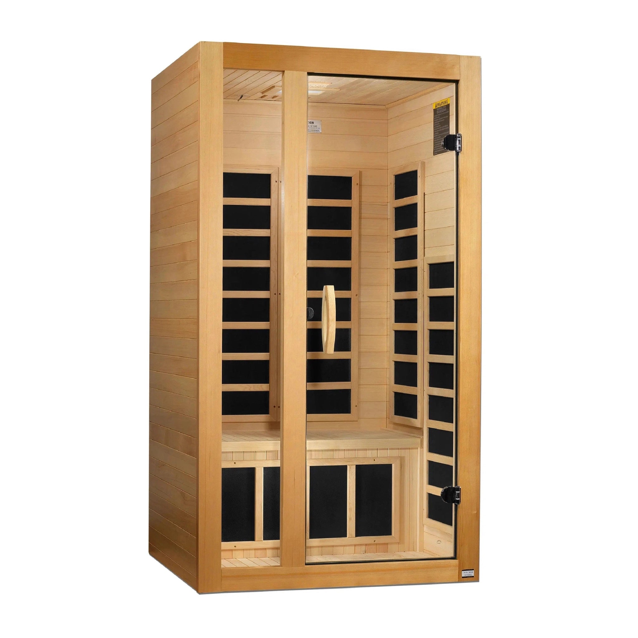 Golden Designs, Golden Designs Dynamic Gracia 1-2 Person Low EMF FAR Infrared Carbon Sauna in Canadian Hemlock