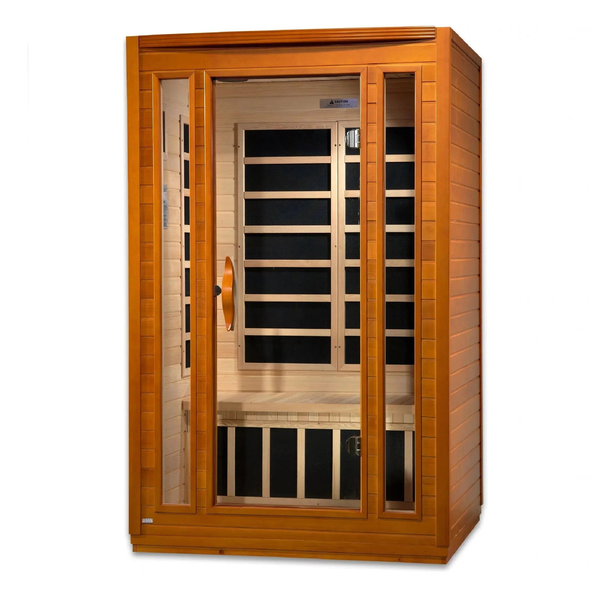 Golden Designs, Golden Designs Dynamic San Marino 2-Person Low EMF FAR Infrared Carbon Sauna in Canadian Hemlock