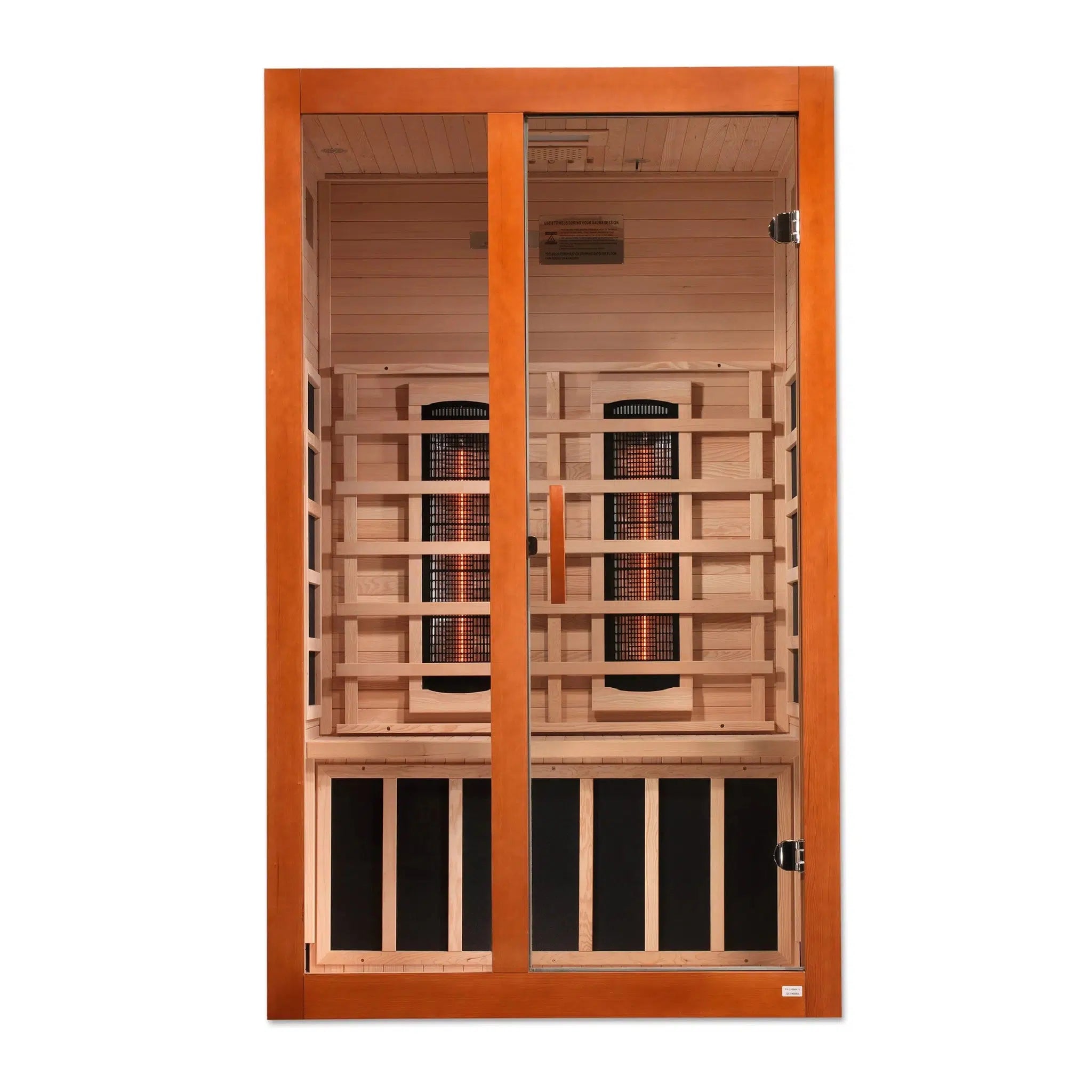 Golden Designs, Golden Designs Dynamic Santiago 2-Person Full Spectrum Near Zero EMF FAR Infrared Carbon Sauna in Canadian Hemlock