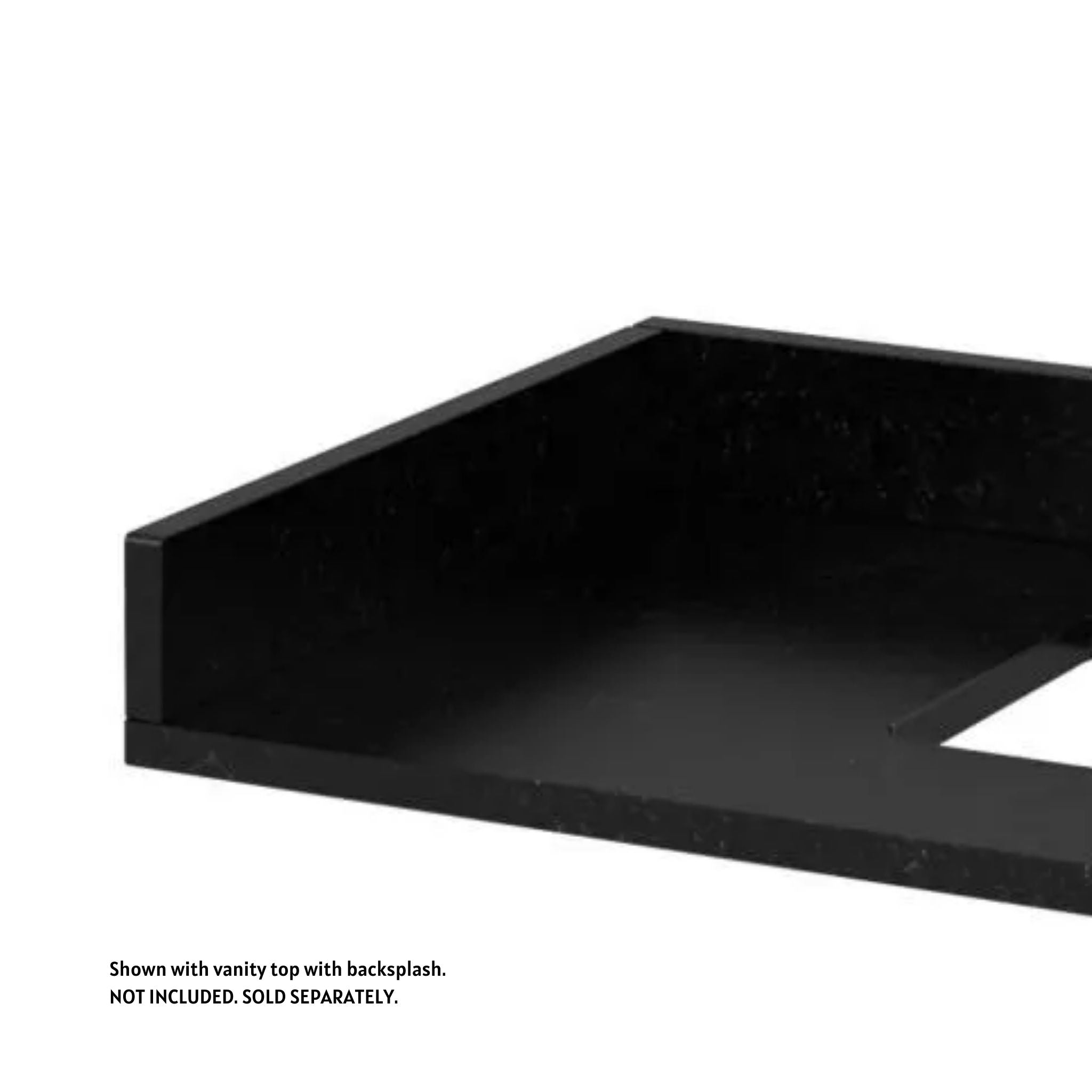 Hardware Resources, Hardware Resources Jeffrey Alexander 21" x 4" Black Granite Sidesplash